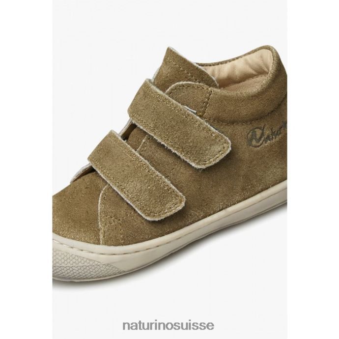 enfants cocon vl T88FLL330 Naturino chaussures premiers pas en daim delave armée verte