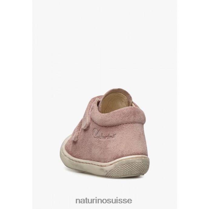 enfants cocon vl T88FLL332 Naturino chaussures premiers pas en daim delave rose
