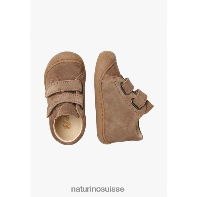 enfants cocon vl T88FLL336 Naturino chaussures premiers pas en suède le tabac