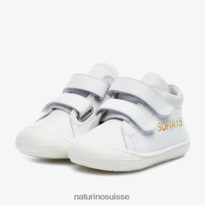 enfants jumeaux bébé vl T88FLL600 Naturino chaussures premiers pas blanc
