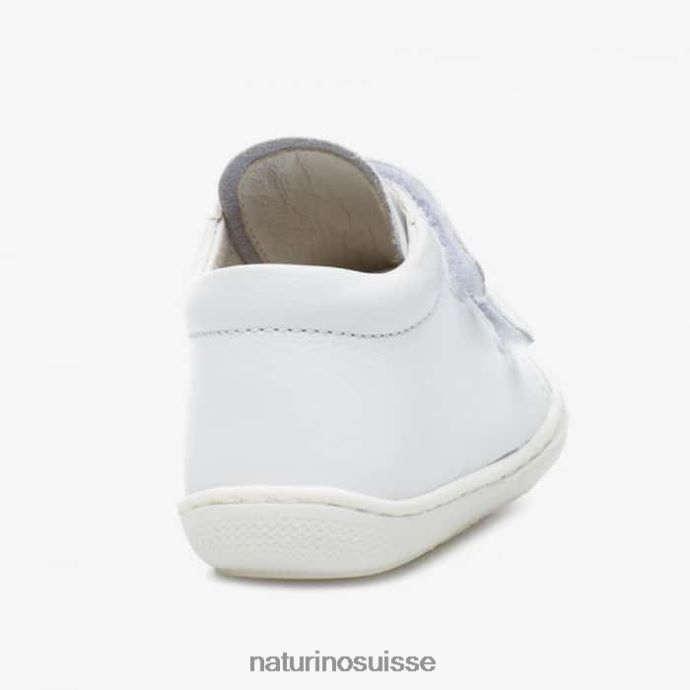 enfants jumeaux bébé vl T88FLL600 Naturino chaussures premiers pas blanc